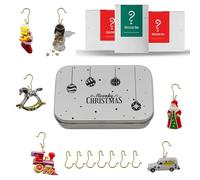 Miniature Gold Brass Christmas Ornament Hooks - Set of 100 with Elegant Tin Box Compatible with Hallmark Ornaments (Miniature)