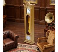 Miniature Grandfather Clock - Realistic Grandfather Clock Model | 1:12 Scale Mini Retro GrandfatherClock | Victorian Miniature Clocks For Collectors, Home And Office Display
