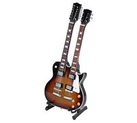 Miniature Guitar 18cm Electric Guitar Model Decor 1:4 Scale Exquisite Details with Metal Tuning Keys for Home Decoration