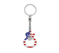 Miniature Guitar Bottle Opener Pendant Keyring Practical Holder Multi Functional Accessory Beer Enthusiast Gift Fashionable Keychain Decoration for Bags