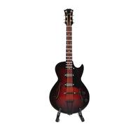 Miniature Guitar Model, 14 cm Classic Replica Guitar Model with Stand and Case Instrument Model Ornaments Christmas Gift Home Decoration (14cm model)