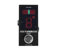 Miniature Guitar Tuner Pedal for Electric Guitar and Bass | True Bypass Stompbox with Auto Mute | HD Display | 0.5 Cent Accuracy | Metal Shell Effect Device for Stage and