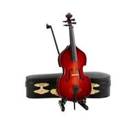 Miniature Guitar Violin Model With Stand And Case Mini Cello Musical Instrument Ornaments(Cello14cm)