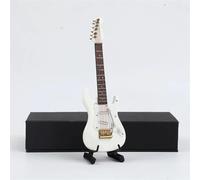 Miniature Guitar Violin Model With Stand And Case Mini Cello Musical Instrument Ornaments(Electric white 14)