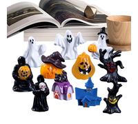 Miniature Halloween Decor, Gothic Miniatures for Halloween, Set of 11 Tabletop Festival Horror Scene Prop for Dorm Nightstand Hotel Dashboard Home