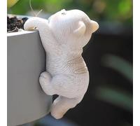 Miniature Hanging Cat Figurines Flower Pot and Vase Hugger Cute Resin Kitten Bonsai Terrarium Edge Decor Planter Pot Hanger Fairy Garden Ornaments