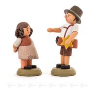 Miniature Hansel And Gretel H = Ca 5,5 CM New Ore Mountains Christmas Figure