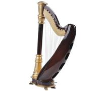Miniature harp - harp ornaments, music 14cm harp instrument model | 5.5 inch decoration display ornament for music lovers, table decoration figure