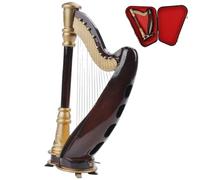 Miniature Harp, Miniature Harp, Desktop Music Instruments Model, 5.5 Inch Home Decoration Exhibition Ornament for Music Lovers, Decoration Figure