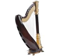 Miniature Harp - Musical Instrument Model, Musical Ornaments, Mini Wooden Harp Instrument Model for Music Lovers, Table Decoration Figures, Friends Gifting Table Decorations and More