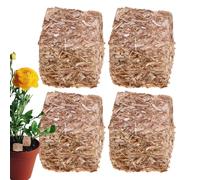 Miniature Hay Bale Decorations - 4 Pieces Mini Haystack, Fake Autumn Decorations Display, Fake Straw Hay Bales, Haystacks | Snow Village for Home Decor