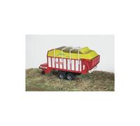 Miniature Hay Trailer - BRUDER - Jumbo 6600 - Adjustable Height Front Roller - Rear Roller with Crank