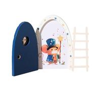 Miniature Home Decorations - Wooden Fairy Door For Room Wall Décor, Cute Craft Ornament And Souvenir Accessory For DIY Dollhouses, Nursery Decoration, Creative Displays