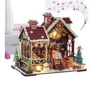 Miniature House Building Kit,Creative DIY 3D Wooden Book Corner - DIY Craft Kit for Small House | for Family, Friends, Kids, Girls and Teens