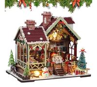 Miniature House Building Kit For Adults,Wooden 3D Model Craft Projects For Bookcorner Decoration,Family Adults Miniature House Building Kit - Lovers Family Boys Girls Teen Project