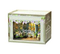 Miniature House Craft Set with Wooden Structure and Furniture | Building Project Creative Templates for Families, Miniature Room Decorations for Thes, jo