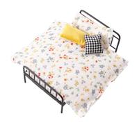 Miniature House Furniture - 10 X 16 X 9cm Realistic Retro Decoration With Bedding And Pillow | Creative Play House Furniture | For Girl Bedroom Room Living Room Dream Dressing Holiday Birthday
