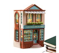 Miniature House Kit - 25cm DIY Wooden dollhouss, Openable Craft Model, Furniture Set, LED Lighting | Creative Handmade Mini Doll House Kit Gift for Family Friends Kids Hobby Decoration Collectible