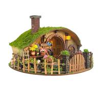 Miniature House Kit | 3D Doll House Building Set with LED Light,Home Decor Creative for Kitchen Table Shelf Indoor Living Room Holiday Birthday Christmas Adults Kids Teens