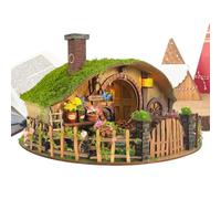 Miniature House Kit, 7.01x5.24 inches 3D DIY Mini Houses Craft for Adults with Creative Details, Tabletop Home Decoration for Living Room Kitchen Shelf Wooden