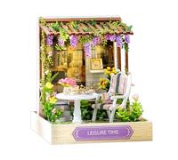 Miniature House Kit - Do It Yourself Wooden Doll House Model, Crafting Tools Set with Protective Cover, Mini Home Decor, Creative Hobby Activity, Decorative Display for Classroom Shelf Apartment