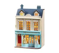 Miniature House Kit | Dolls House Kit With Furniture And LED Lights | Doll House Furniture Kit | Handmade Crafts Miniature Room Kit For Teens Adult