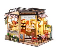 Miniature House Kit for Adult,Mini House Building, DIY Miniature Kit for Adults, Wooden Mini Dollhouse Kit for Birthday Christmas，Julia Bakery