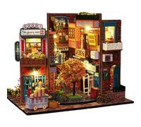 Miniature House Kit, Home Building Kit, Home Decoration for Crafts | Miniature House Model DIY with LED Light for Passage