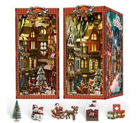 Miniature House Kit, Mini House Building Kit, DIY Book Flange Kit, Model Small House for Adults to Build, 3D Wooden Book Corner for Beginners, for