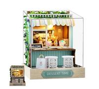 Miniature House Kit, Models Made of Wood with Dust Protection, Building Kit House Small for Free, for Living Room, Bedroom, Table, Kitchen, Office, Bar, Indoor, Christmas, Birthday, Holiday