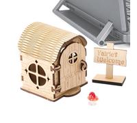 Miniature House Kit, Wooden Bookcase Decoration | Handmade Fairy House | for Windowsill, Office, Interior, Parties and Events, Girls and Girls
