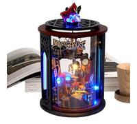 Miniature House Kit, Wooden/PVC Model | 420G LED Set, This Handmade Creative Book Corner With Orientation Manual Is Dream Desk Decoration And Ann Gift