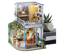 Miniature House Kits for Adults, 3D Wooden Craft Mini Model House Kit, Home Decor Parent-Child Bonding Activity, for Teens Children Kids Women Teenagers Family