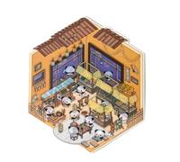 Miniature House Stickers, Create Your Own Scene Stickers, Cartoon Scene Stickers with Effect, Chinese Style Panda House Stickers for Children and Adults, Create Your Own