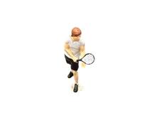 Miniature Humanoid Statue Tennis Player Figure Model Figurine Sculpture Resin Craft Painted Sport Action with Racket suitable for desk display model scenes dioramas collectors
