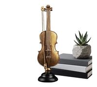 Miniature Instrument Figures | Collectable Vintage Simulation Instrument Models - Small Figures of Saxophone and Violin for the Desk - For Birthday Christmas Music Lovers Office Bookcase