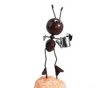 Miniature Iron Ant Sculpture for Garden and Patio Decoration, Weatherproof and Hand Painted Wall Art Ornament, Adds Vibrant Charm to Outdoor and Indoor Spaces (J)