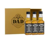 Miniature Jack Daniel’s Dad Gift Set - 3 x 5cl | Tennessee Whiskey Miniatures for Father’s Day & Birthdays | Premium Jack Daniel’s Whiskey Gift Box by Beerhunter