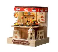 Miniature Kit - Wooden Crafts with Dust Cover | Handmade House Build Craft Kit | for Adults Kids Living Room Bedroom Office Shelf Classroom Apartment Birthday