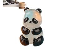 Miniature Landscape Decoration Cute Animals, Small Glitter Resin Pandas, Portable Miniature Pandas Glow in the Dark | Resin Panda Figurines for Fi Pots