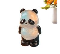 Miniature Landscape Decoration with Cute Animals, Tiny Glitter Resin Pandas - Glow in the Dark Animal Figures | Exquisite Craft Resin Panda Figures for Family, Friends and Coworkers