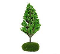 Miniature Landscape Tree Plastic Model for Diorama Model Railway Lifelike Green Plant Decorative Detailing Lightweight 9x5x5cm Vibrant Color for Hobbyist and Professional(C)