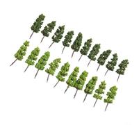 Miniature Landscape Trees 20pcs for Train Model Railway Scale 1 200, Elements for Model Railroads and Diorama Projects