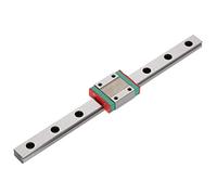 Miniature Linear Rail Guide, Miniature Linear Rail Guide 12mm Width + Slide Block for Hardened Linear Motion Rods/Shafts/Guides (200mm) LML12B