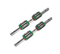 Miniature Linear Sliding Guide 2pcs HGR15 Square Linear Guide Rail Width 15mm + 4pcs HGW15CC Slider Block(800 mm)