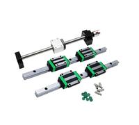 Miniature Linear Sliding Guide 300-1000mm Linear Guide Rail 2pcs HGR20 + 1 Kit SFU2010 Ball Screw + 4pcs Slider Blocks HGW20CC(700mm)