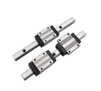 Miniature Linear Sliding Guide 4pcs HGW15CC Block Carriage + 2pcs HGR15 Linear Guide Rail Length 180-1000mm(600mm)
