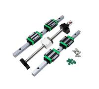 Miniature Linear Sliding Guide Ball Screw 1 Kit SFU2005 + 4pcs HGH20CA Slider Blocks +2pcs HGR20 Linear Guide Rail 300-1000mm(500mm)