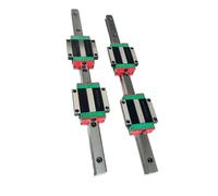 Miniature Linear Sliding Guide Length 200-1000mm 2pcs Square HGR15 Linear Guide Rail + 4pcs HGW15CC Slider Block(600mm)