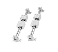 Miniature linear sliding guide Length 300-1000mm 2pcs Optical Axis Cylinder Linear Rail + SCS20UU Slider Blocks + 4pcs Shaft Support SK20(600mm)